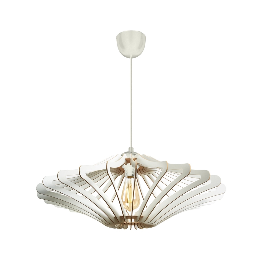 SET 2x Hanglamp aan een koord 1xE27/60W/230V wit diameter 47 cm