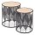 SET 2x Koffie Tafel FOLLA diameter 33/40 cm zwart