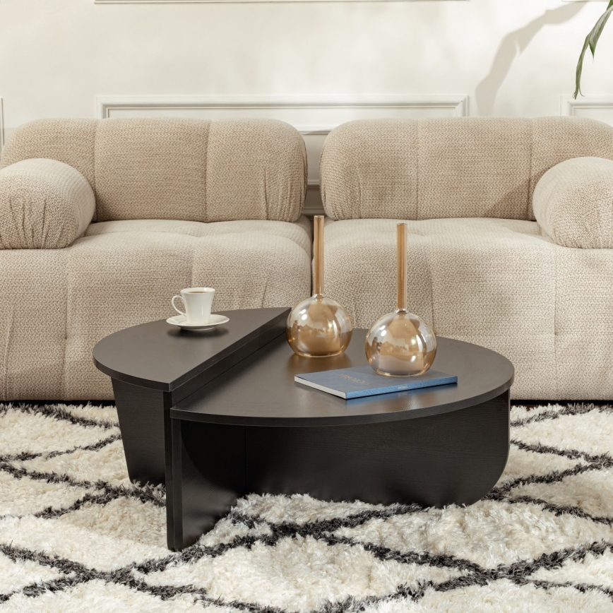 SET 2x Koffie Tafel ORION zwart