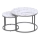 SET 2x Koffie Tafel PAOLA diameter 38/60 cm grijs/marmeren decor