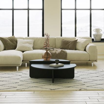 SET 2x Koffie Tafel PODIUM zwart