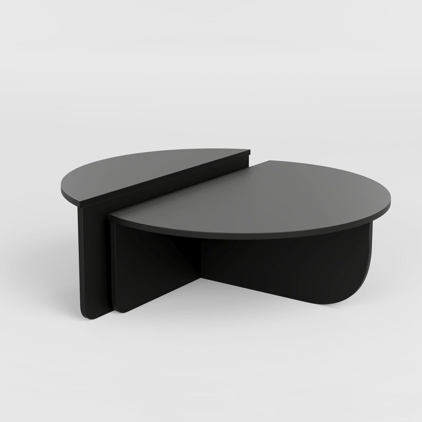 SET 2x Koffie Tafel PODIUM zwart