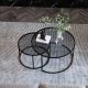 SET 2x Koffie Tafel TOKYO diameter 60/80 cm zwart
