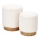 SET 2x Krukje CANCUN diameter 31/38 cm wit/bruin