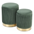 SET 2x Krukje MONTY diameter 36/44 cm groen/goud