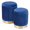 SET 2x Krukje MONTY diameter 36/66 cm blauw/goud
