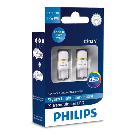 SET 2x LED Autolamp Philips X-TREMEULTION 127994000KX2 T10 W2,1x9,5d/0,8W/12V