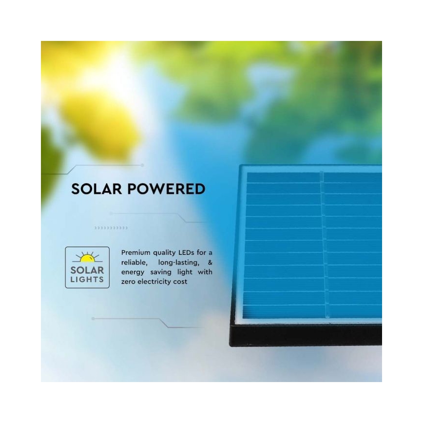 SET 2x LED Buiten zonne-energie lamp 2xLED/1,2W/3,7V IP65 3000K 4000 mAh