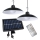 SET 2x LED Dimbare hanglamp op zonne-energie mer schemer sensor LED/6W/3,7V 2000 mAh IP44 + afstandsbediening