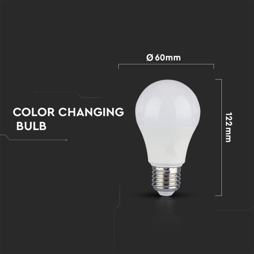 SET 2x LED Lamp A60 E27/9W/230V 3000/4000/6400K
