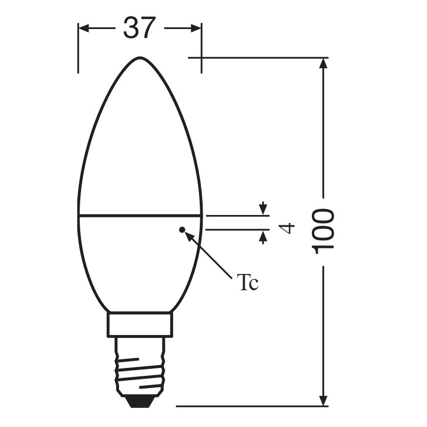 Set 2x LED-lamp B38 E14/4,9W/230V 2700K - Osram