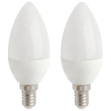 SET 2x LED lamp E14/5,5W/230V 2700K- Attralux