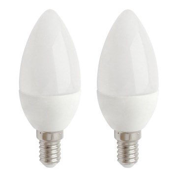 SET 2x LED lamp E14/5,5W/230V 2700K- Attralux