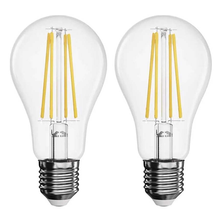 SET 2x LED Lamp FILAMENT A60 E27/5,9W/230V 2700K