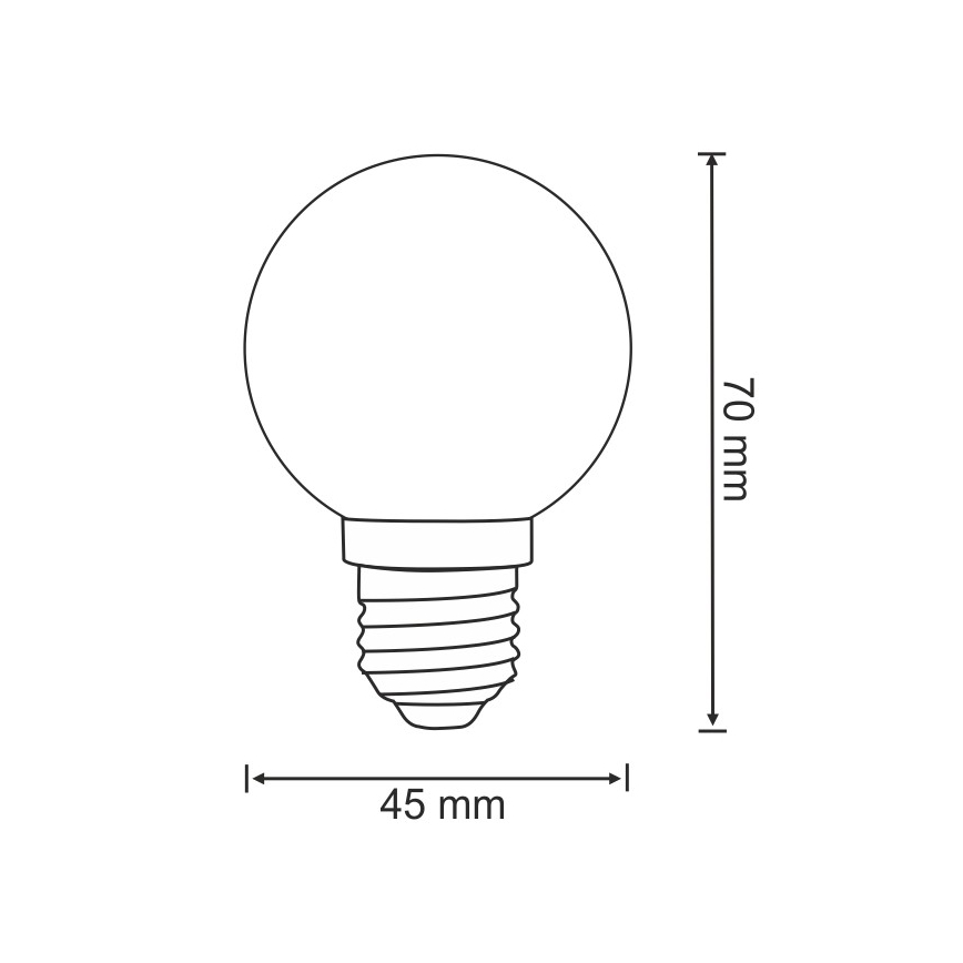 SET 2x LED Lamp PARTY E27/0,5W/36V groen