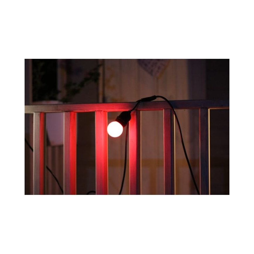 SET 2x LED Lamp PARTY E27/0,5W/36V rood