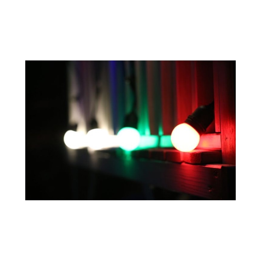 SET 2x LED Lamp PARTY E27/0,5W/36V rood