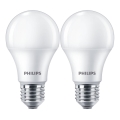 SET 2x LED Lamp Philips A60 E27/10W/230V 4000K