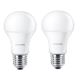 SET 2x LED Lamp Philips E27/6W/230V