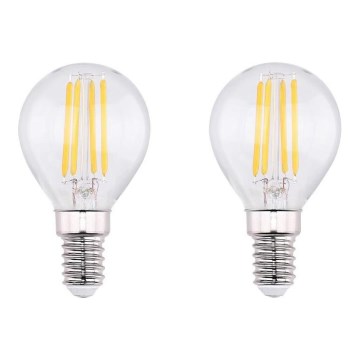 SET 2x LED Lamp VINTAGE E14/4W/230V 2700K - Globo 10589-2K