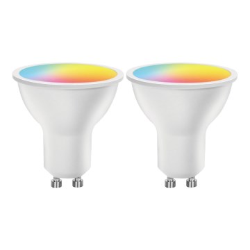 SET 2x LED RGBW dimbare lamp MESH Smart GU10/6,5W/230V 2700-6500K - Aigostar