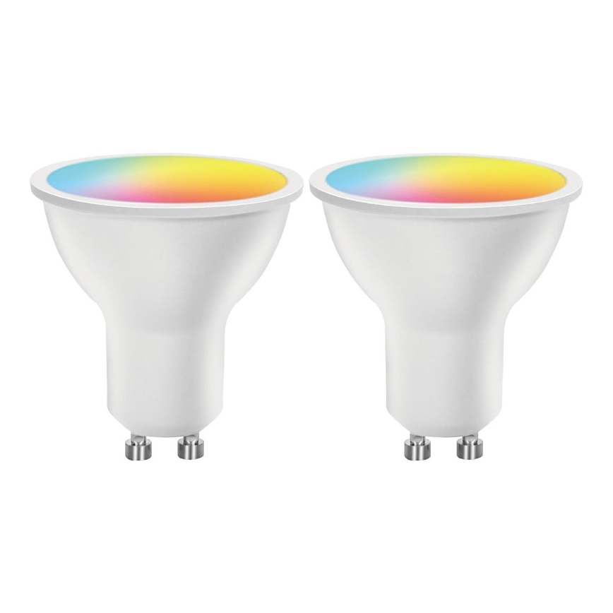 SET 2x LED RGBW dimbare lamp MESH Smart GU10/6,5W/230V 2700-6500K - Aigostar