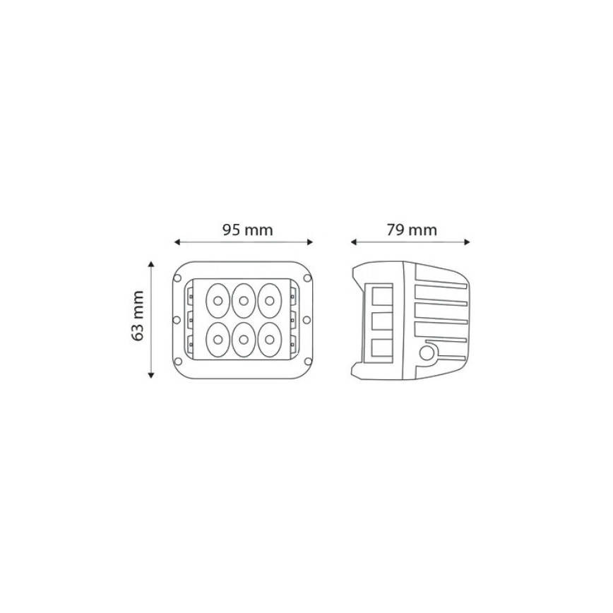 SET 2x LED Spot voor de Auto CREE LED/27W/10-30V IP67