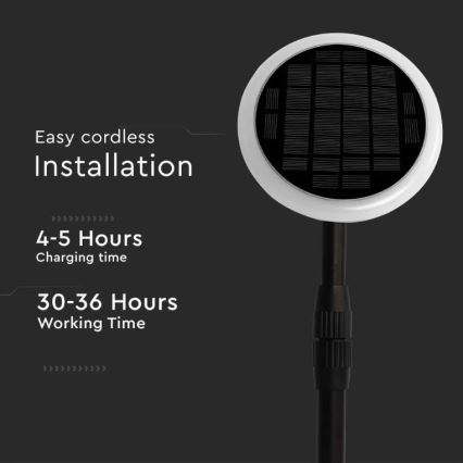 SET 2x LED Verstelbaar zonne- lamp GARDEN LED/3W/5V 42-80 cm 3000K IP65 1000 mAh