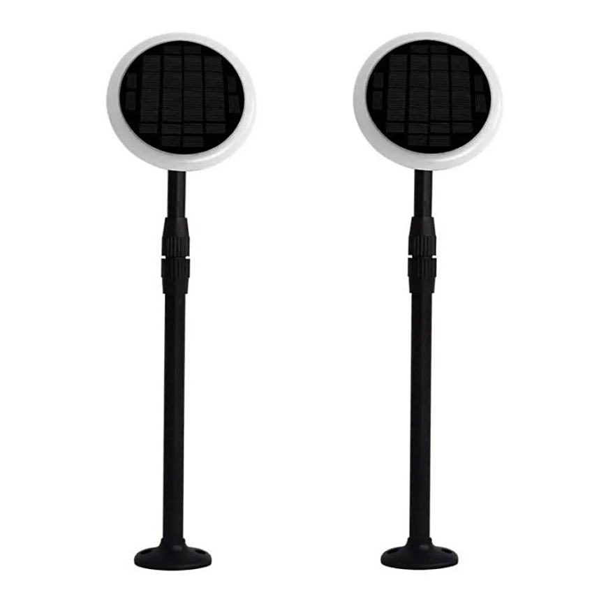 SET 2x LED Verstelbare zonnelamp GARDEN LED/3W/5V 42-80 cm 4000K IP65