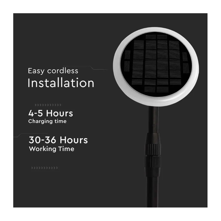 SET 2x LED Verstelbare zonnelamp GARDEN LED/3W/5V 42-80 cm 4000K IP65