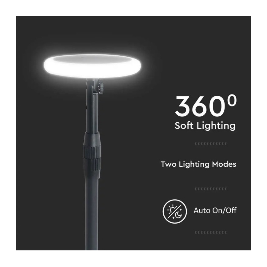 SET 2x LED Verstelbare zonnelamp GARDEN LED/3W/5V 42-80 cm 4000K IP65