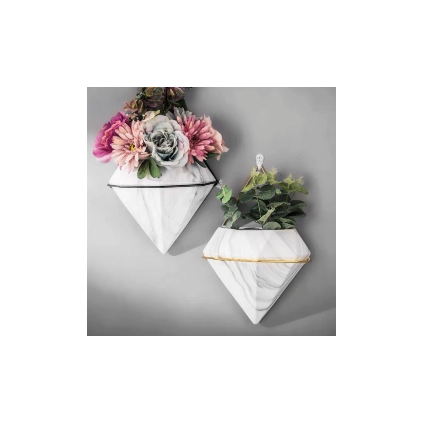 SET 2x Pot de fleurs mural SEMELA 23x20 cm noir
