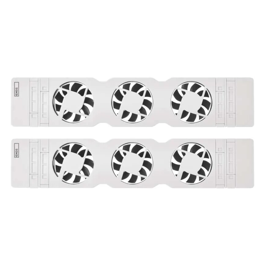 SET 2x Radiatorventilator 5/230V wit
