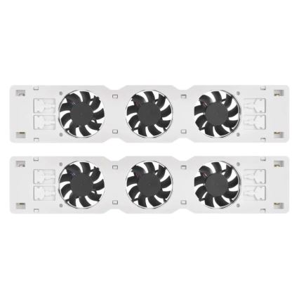 SET 2x Radiatorventilator 5/230V wit