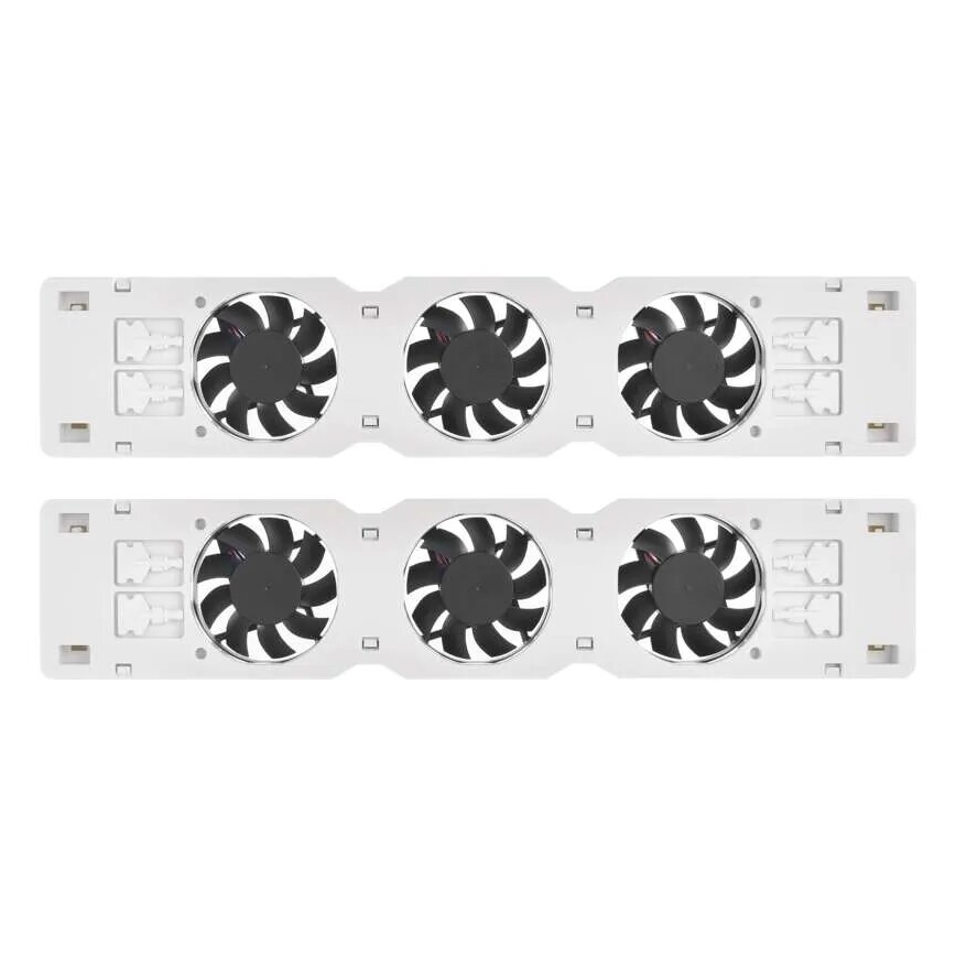 SET 2x Radiatorventilator 5/230V wit