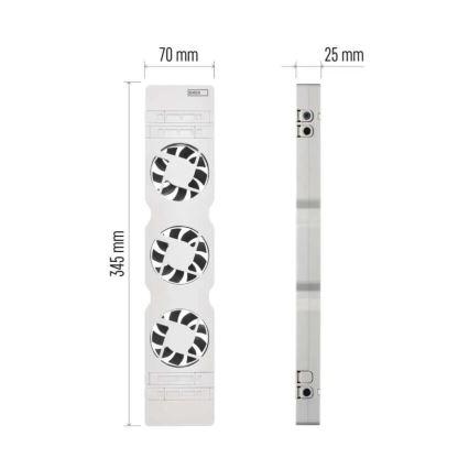 SET 2x Radiatorventilator 5/230V wit