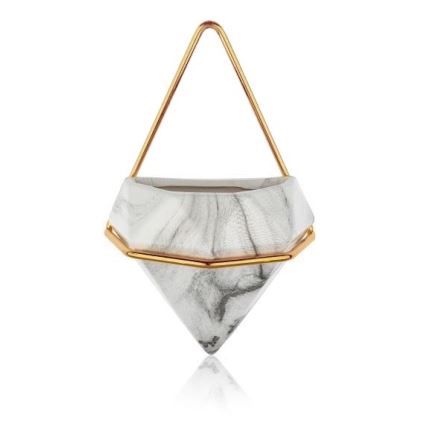 SET 2x Wand Bloempot SEMELA 23x20 cm goud