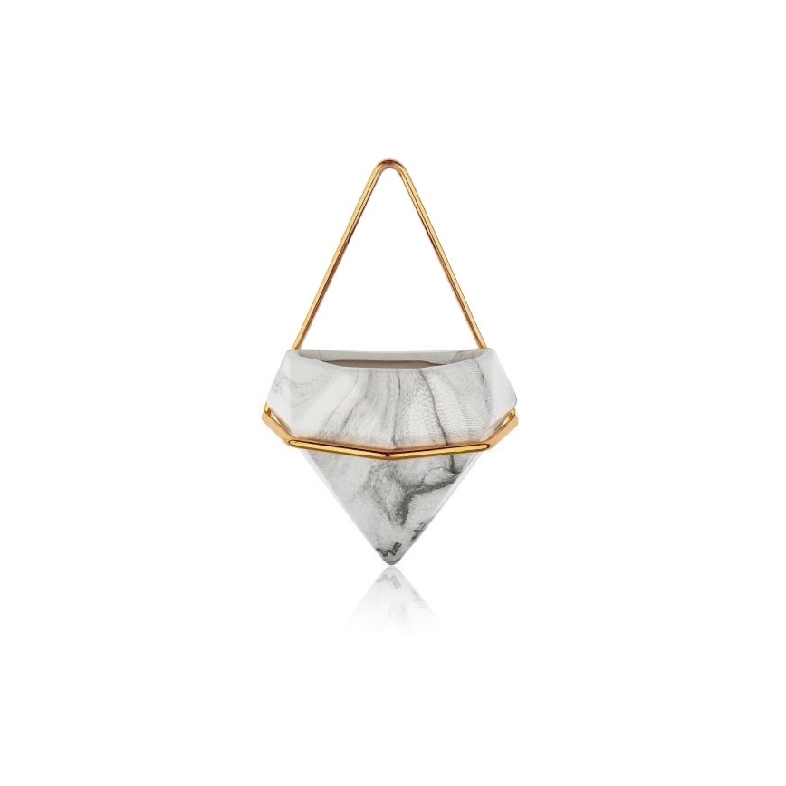 SET 2x Wand Bloempot SEMELA 23x20 cm goud