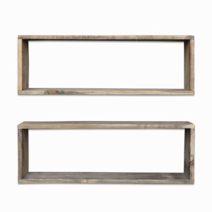 SET 2x Wandplank 24x70 cm vurenhout