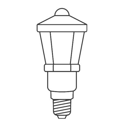 SET 3 x Losse gloeilamp LANTERN E10/20V/0,1A kleur gemaakt in Europa