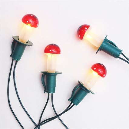 SET 3 x Reservelamp MUSHROOM E10/20V/0,1A rood gemaakt in Europa