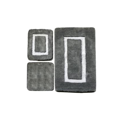 SET 3x Badkamer mat 60/60/100 cm antraciet