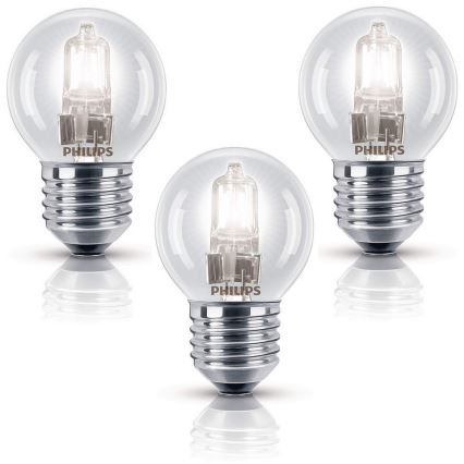 SET 3x Dimbare halogeenlamp Philips E14/18W/230V