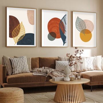 SET 3x Foto in een fotolijstje 50x70 cm kleurrijk