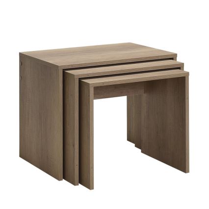 SET 3x Koffie Tafel bruin