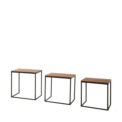 SET 3x Koffie Tafel bruin