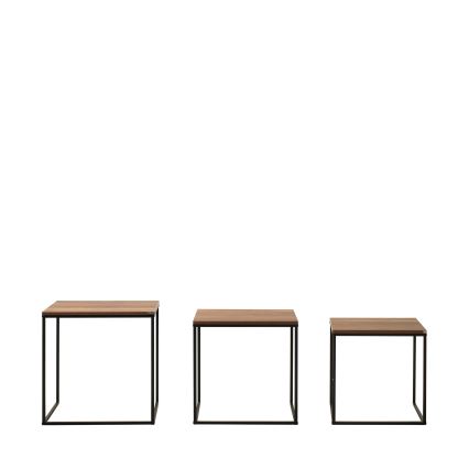 SET 3x Koffie Tafel bruin