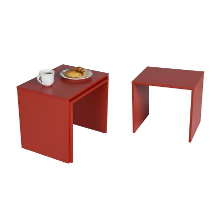SET 3x Koffie Tafel rood
