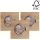 SET 3x LED Hang plafondverlichting VITAR 1xGU10/5W/230V CRI 90 eiken – FSC gecertificeerd