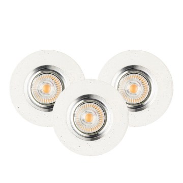 SET 3x LED Hang plafondverlichting VITAR 3xGU10/5W/230V beton - FSC gecertificeerd